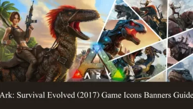 ark: survival evolved (2017) game icons banners